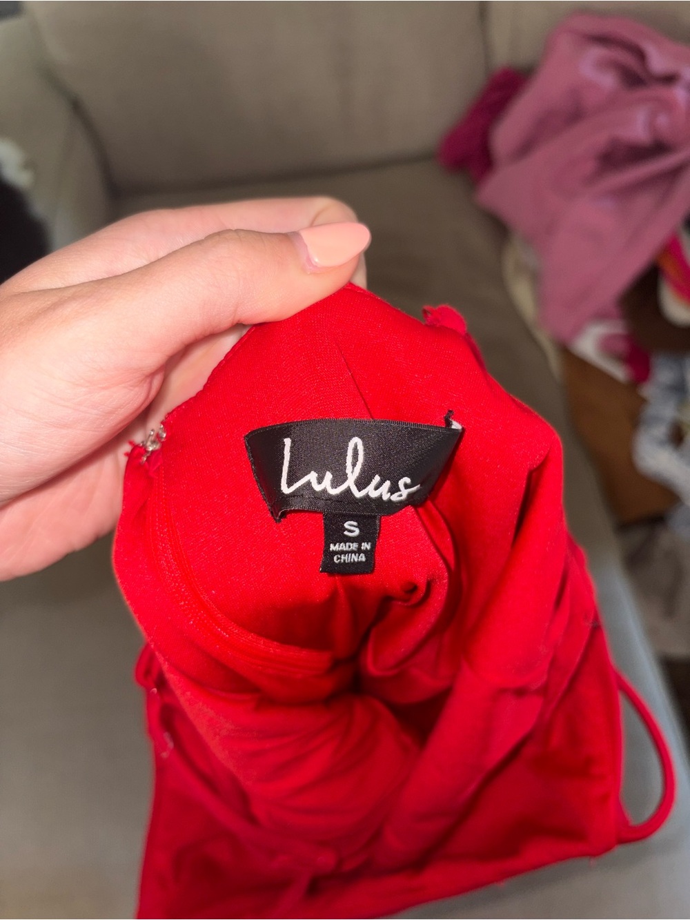 Lulu's Bright Red Spaghetti-Strap Ruffle-Hem Mini Dress - Picture 3 of 3